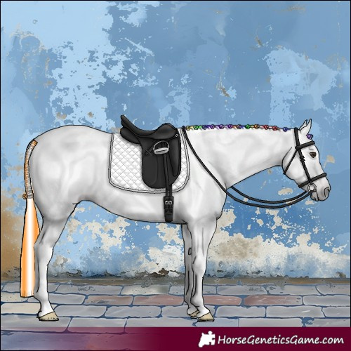 Horse Color:Gray Painted Chestnut Ice 