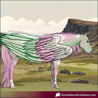 Horse Color:Watercolor White Spotted Bay 