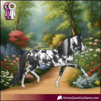 Horse Color:White Spotted Black 
