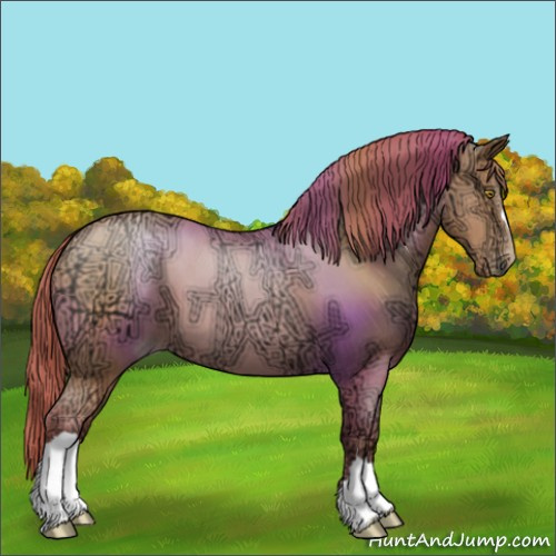 Horse Color:Brown Ice Roan Pearl 