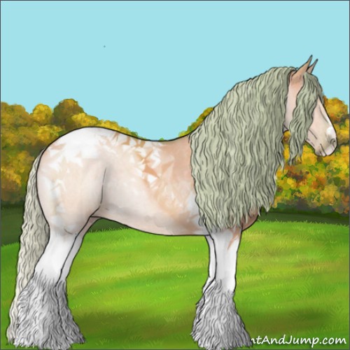 Horse Color:Watercolor Silver Grullo Tobiano 