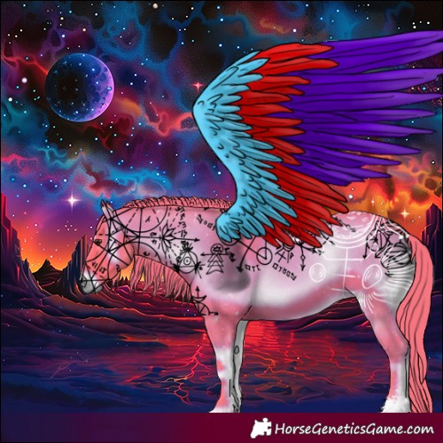 Horse Color:Watercolor Liver Red Onyx Sabino 