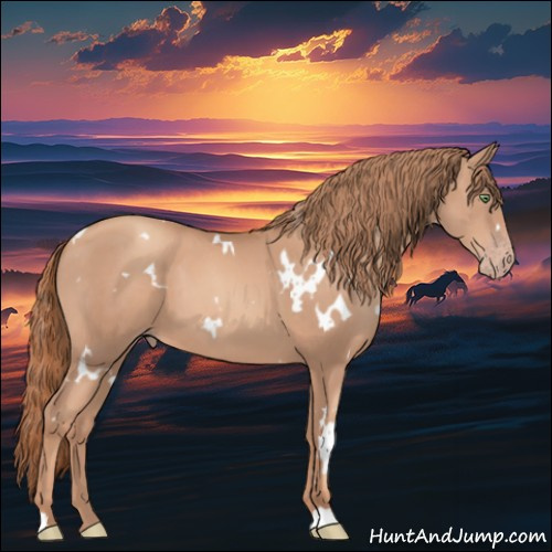 Horse Color:White Spotted Gold Champagne