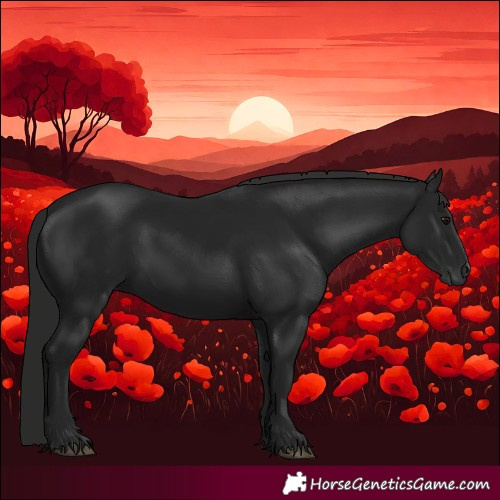 Horse Color:Gray Black 