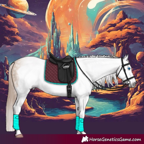 Horse Color:Gray White Spotted Red Dun Splash Frame 