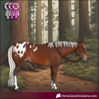 Horse Color:Silver Brown Tobiano Blanket Rabicano 