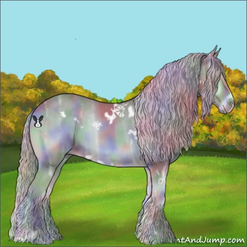 Horse Color:Nacre White Spotted Chocolate Silver Smoky Blue Onyx Chinchilla Ice 