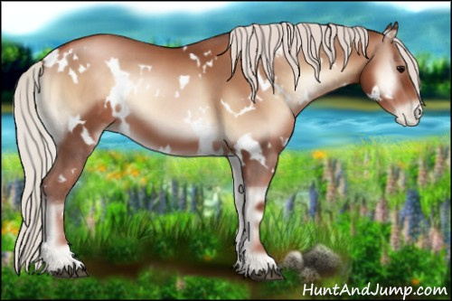 Horse Color:White Spotted Silver Blue Onyx Pearl 