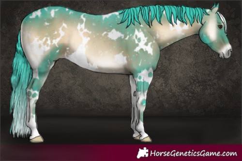 Horse Color:Watercolor White Spotted Liver Red Onyx 