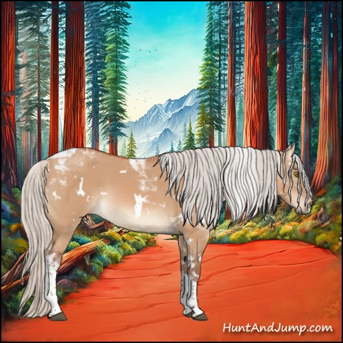 Horse Color:White Spotted Silver Brown Dun Tobiano 