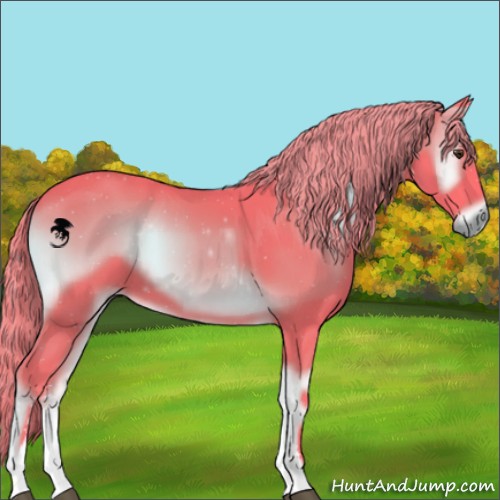Horse Color:Watercolor Liver Red Onyx Sabino 