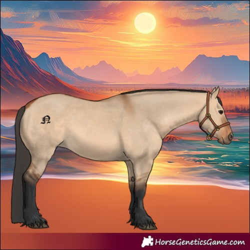 Horse Color:Bay Dun Rabicano 