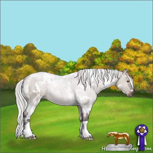 Horse Color:White Spotted Silver Brown Dun Mushroom 