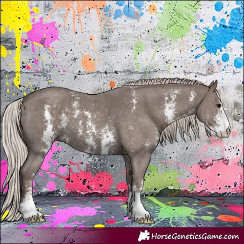 Horse Color:Silver Black Sabino