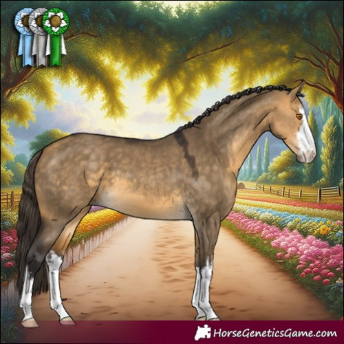 Horse Color:White Spotted Buckskin Dun 