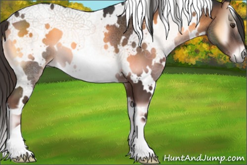 Horse Color:White Spotted Liver Red Onyx 