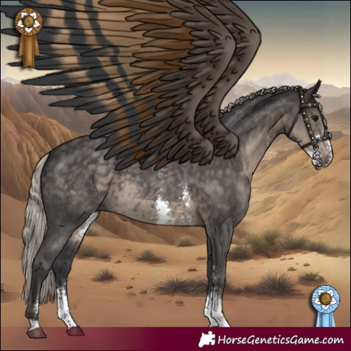 Horse Color:Silver Smoky Black Sabino 