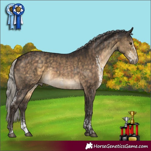Horse Color:Silver Brown Dun Sabino  and Silver Buckskin Sabino 
