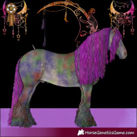Horse Color:Painted Nacre Buckskin Dun 