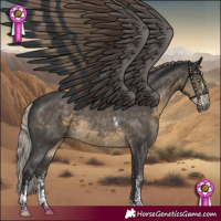 Horse Color:Silver Smoky Black Sabino 