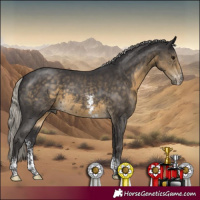 Horse Color:Silver Smoky Black Sabino 