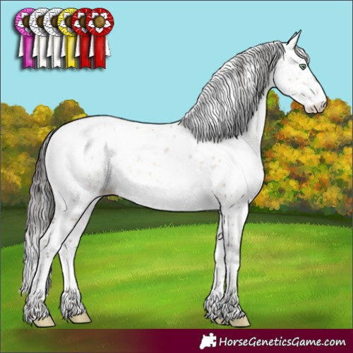 Horse Color:Sable Champagne Dun Sabino Brindle 