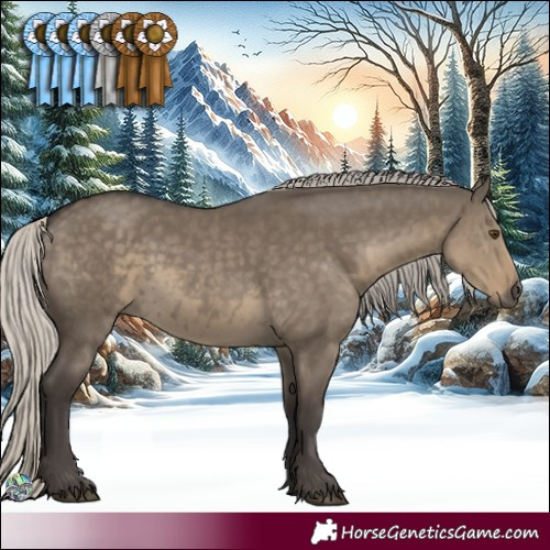 Horse Color:Silver Smoky Grullo Mushroom 