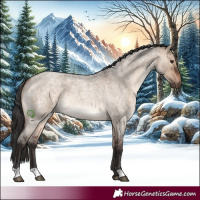 Horse Color:Brown Roan Dun 