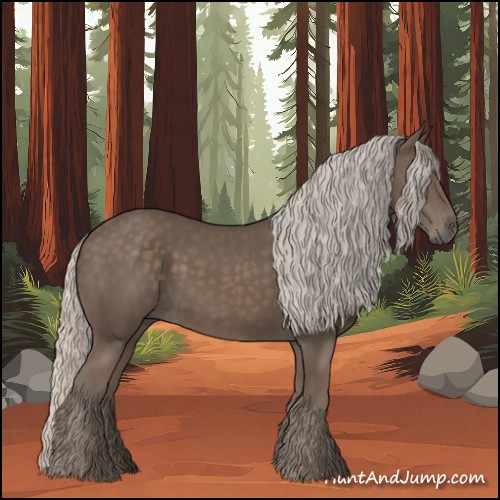 Horse Color:Silver Black 