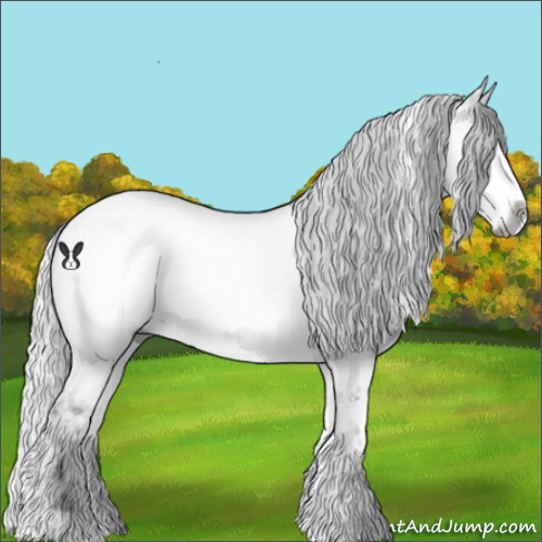 Horse Color:White Spotted Silver Bay Chinchilla Ice Onyx 