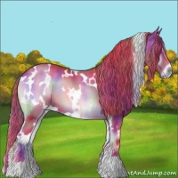 Horse Color:Nacre Watercolor White Spotted Liver Red Onyx 