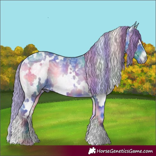 Horse Color:Nacre Watercolor White Spotted Liver Red Onyx Ice 