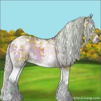Horse Color:Watercolor Plaid  White Spotted Silver Bay Ice Onyx 