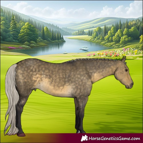 Horse Color:Silver Buckskin Dun Rabicano 