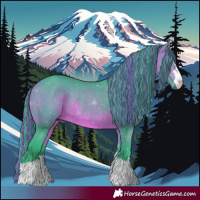 Horse Color:Painted Watercolor Bay Rabicano