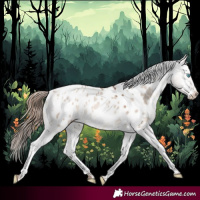 Horse Color:Brown Pearl Dun Mushroom Tobiano Near Leopard 