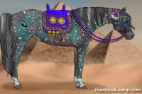 Horse Color:Black Tobiano Snowflake Varnish