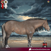 Horse Color:Silver Smoky Grullo Mushroom and White Spotted Brown Dun Mushroom