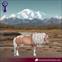 Horse Color:Silver Sable Champagne Tobiano