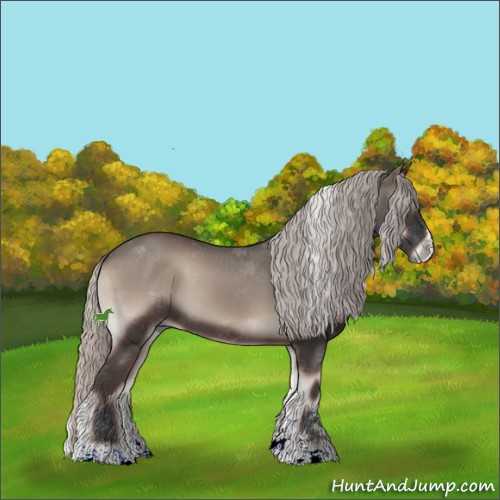 Horse Color:Silver Blue Onyx Mushroom Sabino