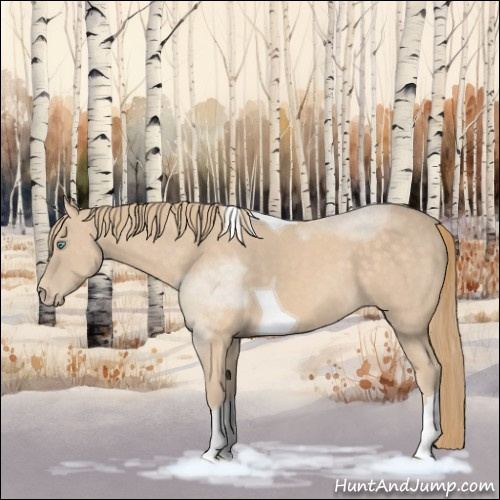 Horse Color:Perlino Tobiano 