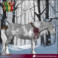 Horse Color:Liver Red Onyx Chinchilla Ice Tobiano 