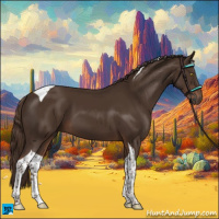 Horse Color:Liver Chestnut Tobiano 