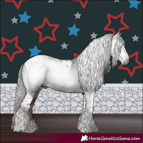 Horse Color:Gray Liver Chestnut Tobiano 