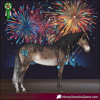 Horse Color:Brown Dun Mushroom Sabino Brindle 