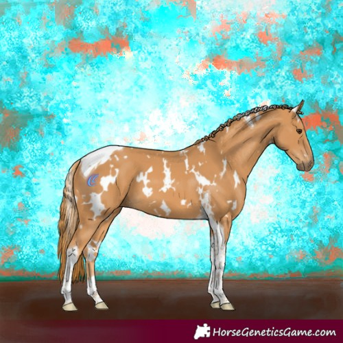 Horse Color:White Spotted Chestnut Tobiano 