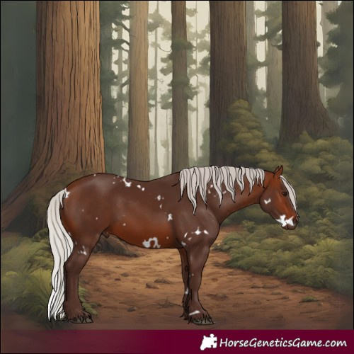 Horse Color:White Spotted Silver Brown 