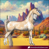 Horse Color:White Spotted Palomino Dun 