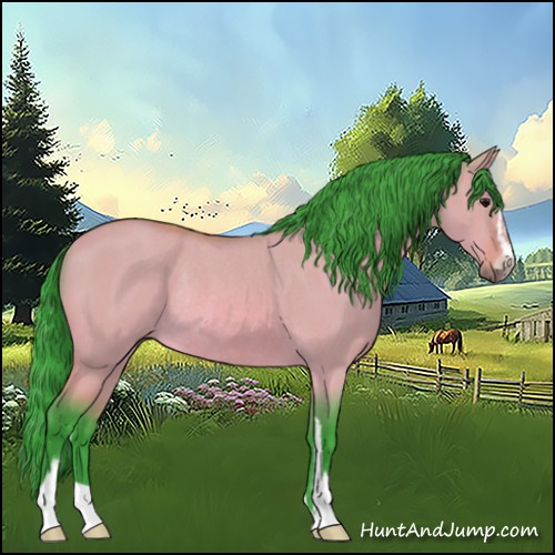 Horse Color:Watercolor Bay Roan Dun Sabino Rabicano 