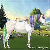 Horse Color:Painted White Spotted Palomino Pearl 